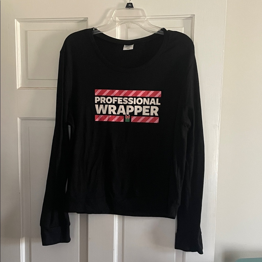 Black Long Sleeve 'Professional Wrapper' Shirt